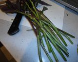 加賀野菜の代表！金時草のポン酢和え作り方2写真
