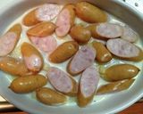 簡単☆ポテトとウィンナーのグラタン風♪作り方4写真