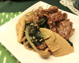 牛肉と筍とわかめの胡麻風味炒め作り方12写真