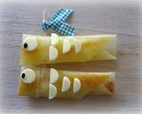 簡単キャラ弁おかず：春巻きでこいのぼり作り方11写真