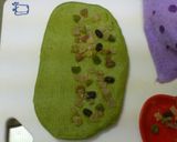 コロコロ♬甘納豆入り抹茶ミニキューブパン作り方4写真