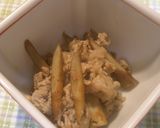 豚しゃぶ肉と山ごぼうの簡単炒り煮作り方4写真