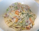 春キャベツで簡単クリーミーパスタ♪作り方3写真