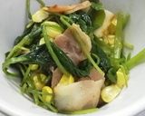 超簡単お弁当のおかず（ほうれん草）作り方3写真