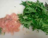 水菜とササミの簡単☆ペペロンチーノ作り方1写真
