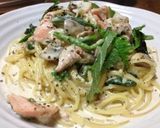 サーモンとほうれん草のクリームパスタ♡作り方5写真