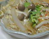 節約&手抜き＾＾新玉ねぎ・きのこ・卵どん作り方8写真