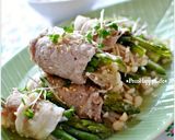 野菜の豚肉巻き 辛子味噌ヨーグルトソース作り方5写真