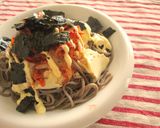 ダイエット!蕎麦にキムチマヨ豆腐のっけ♡作り方1写真