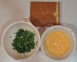カレー風味☆小松菜とひき肉のオムレツ♪作り方1写真