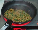 カレー風味☆小松菜とひき肉のオムレツ♪作り方3写真