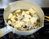 ビミサンと砂糖だけ！たけのこと豚肉の煮物作り方2写真