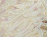 調理師考案！卵だけのカルボナーラうどんだ作り方13写真