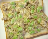 ☆枝豆ゴロゴロ☆　胡麻風味和トースト作り方4写真