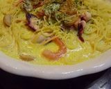カルボ仕立てのシーフードパスタ作り方22写真