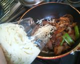 ﾌﾗｲﾊﾟﾝ1つで ”焼肉” 焼きうどん作り方8写真