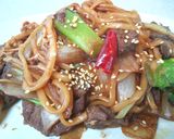 ﾌﾗｲﾊﾟﾝ1つで ”焼肉” 焼きうどん作り方10写真