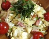 簡単焼きたけのことベーコンの旬野菜サラダ作り方4写真