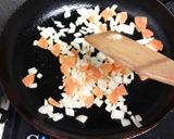 わさび菜とほうれん草のチャーハン作り方5写真