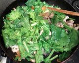 わさび菜とほうれん草のチャーハン作り方7写真