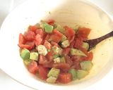 トマトとアボカドのバジル風味サラダ♫作り方2写真