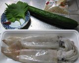 いかときゅうりの旨漬床和え。作り方1写真