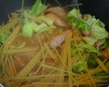 お鍋一つで　春キャベツの濃厚ナポリタン作り方4写真
