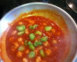 エビとそら豆のトマトソース（アラビアータ作り方9写真