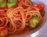 エビとそら豆のトマトソース（アラビアータ作り方11写真