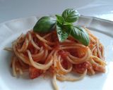 トマトソースとベーコンのパスタ作り方8写真