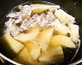 割と合うんですよ、たけのこと豚肉の甘辛煮作り方1写真