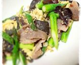 豚肉、アスパラ、きくらげの塩こうじ炒め作り方4写真