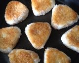 フライパンで簡単バター醤油の焼きおにぎり作り方4写真