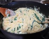 ほうれん草と海老の＊簡単クリームパスタ作り方8写真