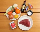 ステークアッシェ☆オレンジ&トマトソース作り方1写真