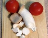 エリンギとトマトのワインビネガー炒め作り方1写真