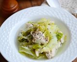 春キャベツと鶏むね肉のスープ煮作り方3写真