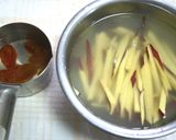 さつま芋・絹さや・セロリの山葵炒め♪作り方1写真