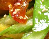 さつま芋・絹さや・セロリの山葵炒め♪作り方7写真