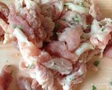麻婆豆腐の素で！豚と筍のピリ辛炒め作り方1写真