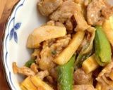 麻婆豆腐の素で！豚と筍のピリ辛炒め作り方4写真