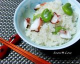 鮹も一緒に☆空豆ご飯作り方10写真