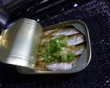 缶のまま　オイルサーデンのアヒージョ風作り方3写真