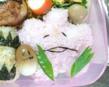 春♡なめこキャラ弁作り方1写真