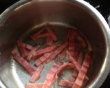 舞茸とベーコンのコンソメスープ作り方1写真