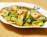 チンゲン菜と海老の薬膳オイスター炒め作り方5写真