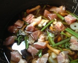 山菜と鶏ももの炊き込みごはん(*^^*)作り方4写真