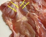縮みにくい 鶏もも肉(開き方)作り方6写真