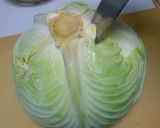 キャベツの芯のとり方作り方1写真