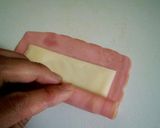 お弁当用☆くるくるハムチーズ作り方3写真